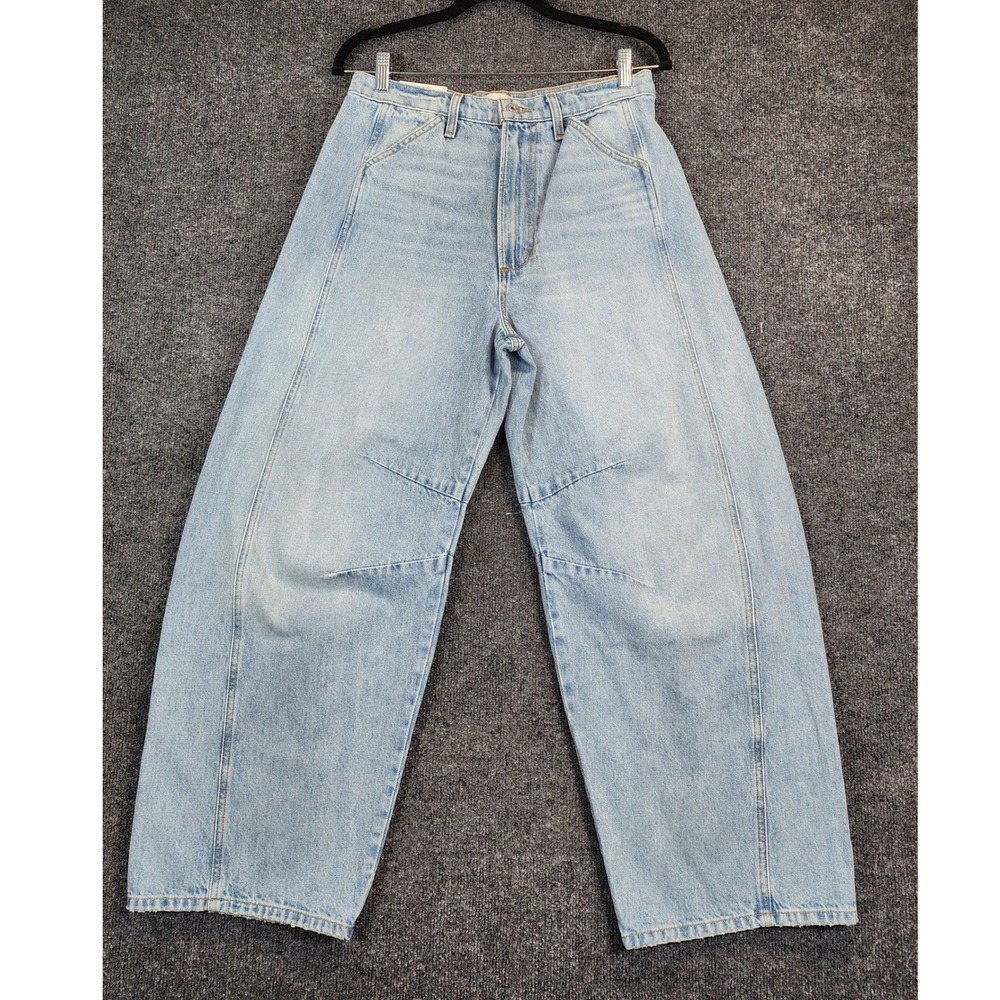 Joe's Jeans The Bowie Ideal High Rise Wide Leg Barrel Jeans Light Wash‎ 27 NWT